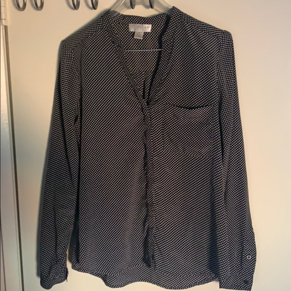 Black with white polka dots blouse